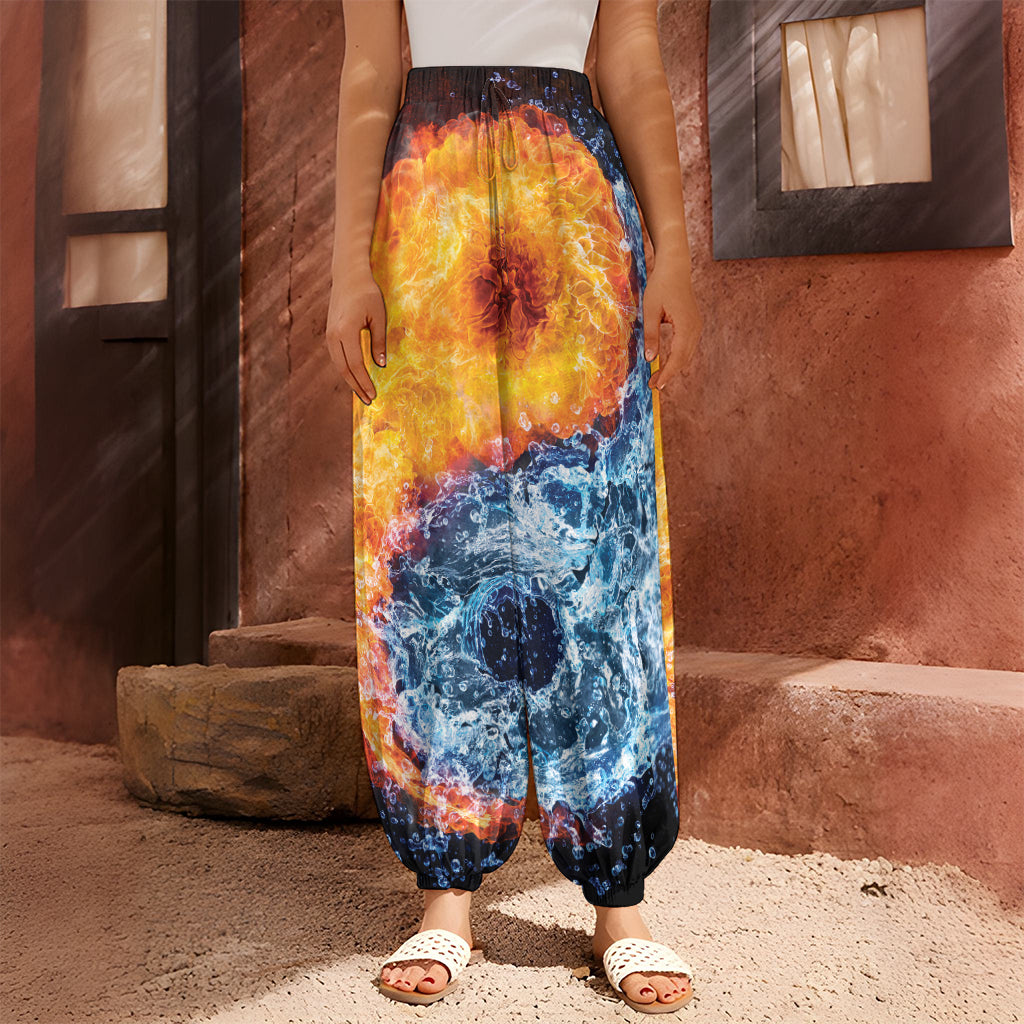 Fire And Water Yin Yang Print Harem Pants