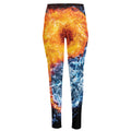 Fire And Water Yin Yang Print High-Waisted Pocket Leggings
