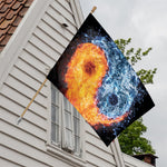 Fire And Water Yin Yang Print House Flag