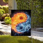 Fire And Water Yin Yang Print House Flag