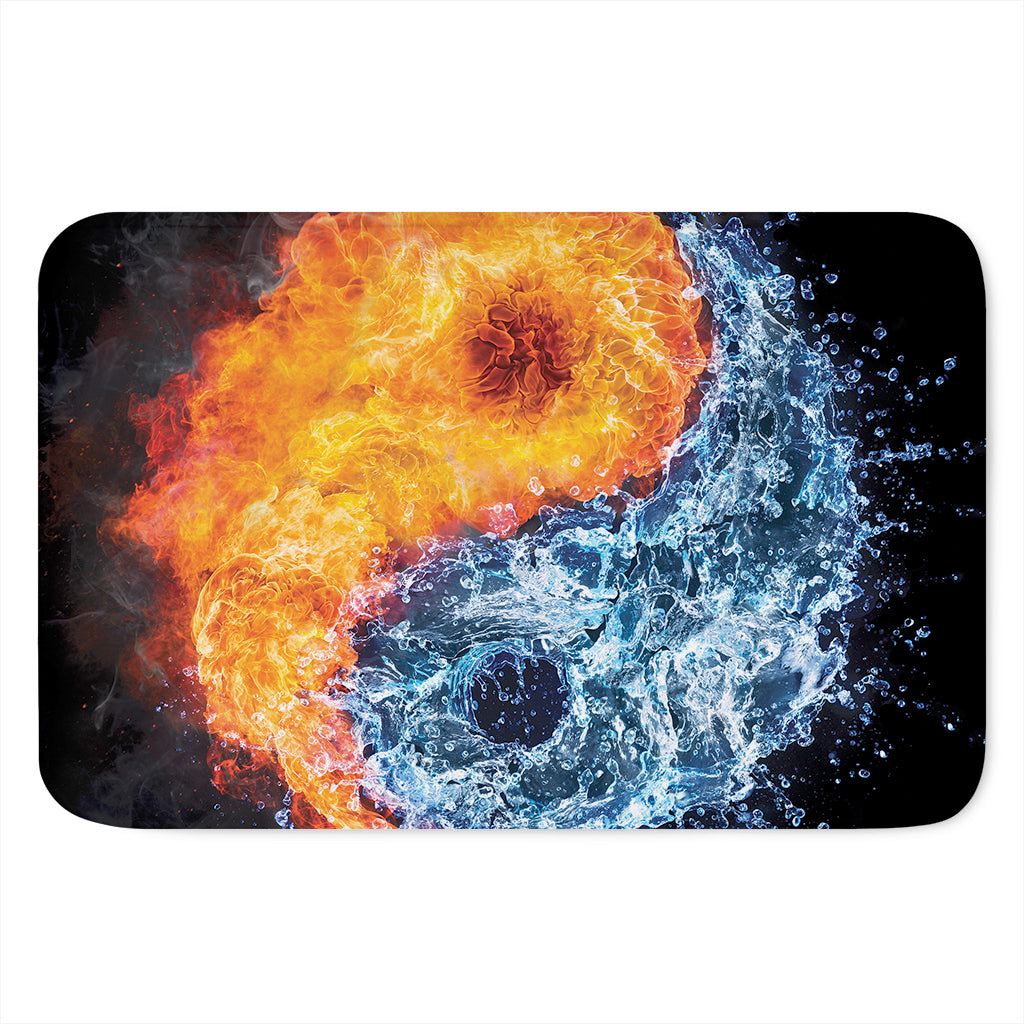 Fire And Water Yin Yang Print Indoor Door Mat
