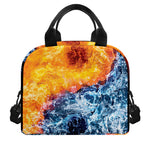 Fire And Water Yin Yang Print Insulated Lunch Bag