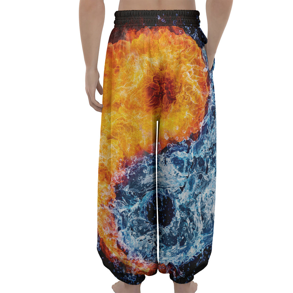 Fire And Water Yin Yang Print Lantern Pants