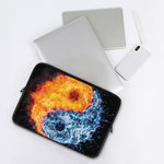 Fire And Water Yin Yang Print Laptop Sleeve