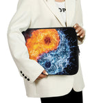 Fire And Water Yin Yang Print Laptop Sleeve