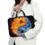 Fire And Water Yin Yang Print Laptop Sleeve With Handle
