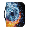 Fire And Water Yin Yang Print Leather Bible Cover