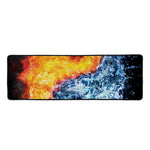Fire And Water Yin Yang Print Long Kitchen Mat