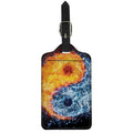 Fire And Water Yin Yang Print Luggage Tag
