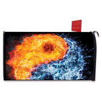 Fire And Water Yin Yang Print Mailbox Cover