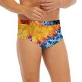 Fire And Water Yin Yang Print Men's Briefs