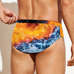 Fire And Water Yin Yang Print Men's Swim Briefs