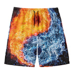 Fire And Water Yin Yang Print Men's Swim Trunks
