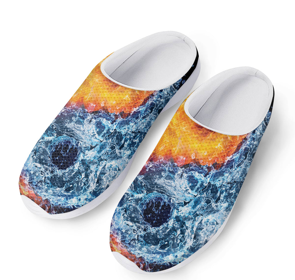 Fire And Water Yin Yang Print Mesh Casual Shoes