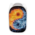 Fire And Water Yin Yang Print Mesh Laundry Hamper