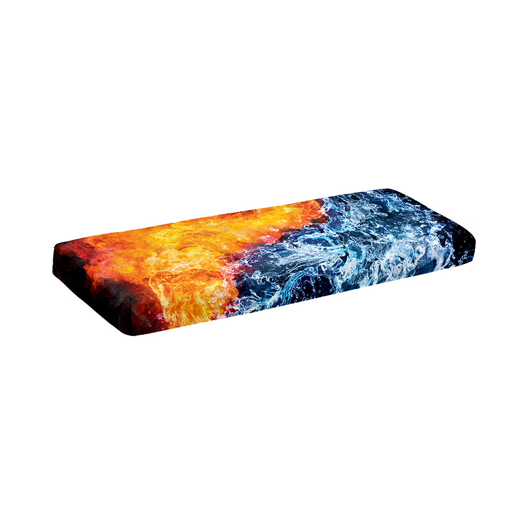 Fire And Water Yin Yang Print Piano Keyboard Cover