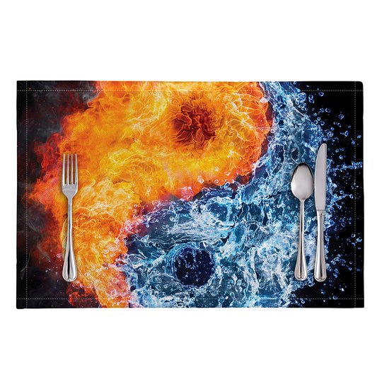 Fire And Water Yin Yang Print Placemat