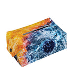 Fire And Water Yin Yang Print Rectangle Tissue Box Cover