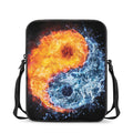 Fire And Water Yin Yang Print Rectangular Crossbody Bag