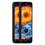 Fire And Water Yin Yang Print Refrigerator Handle Covers
