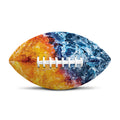 Fire And Water Yin Yang Print Rugby Ball