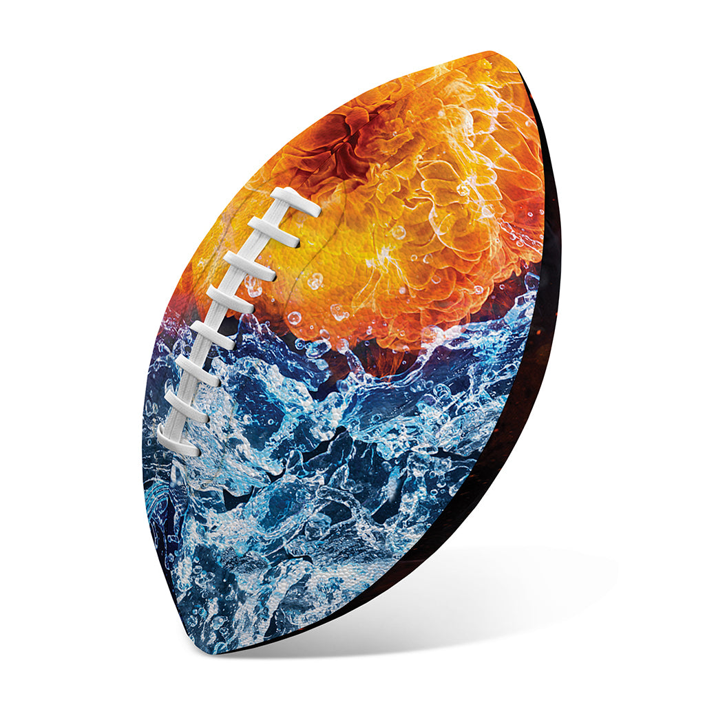 Fire And Water Yin Yang Print Rugby Ball
