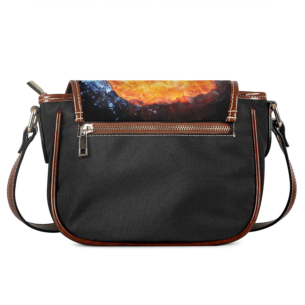 Fire And Water Yin Yang Print Saddle Bag