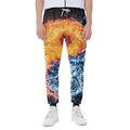 Fire And Water Yin Yang Print Joggers