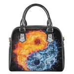 Fire And Water Yin Yang Print Shoulder Handbag