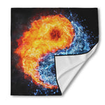 Fire And Water Yin Yang Print Silk Bandana