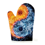 Fire And Water Yin Yang Print Single Oven Mitt