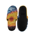 Fire And Water Yin Yang Print Slippers