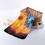 Fire And Water Yin Yang Print Towel