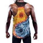 Fire And Water Yin Yang Print Training Tank Top