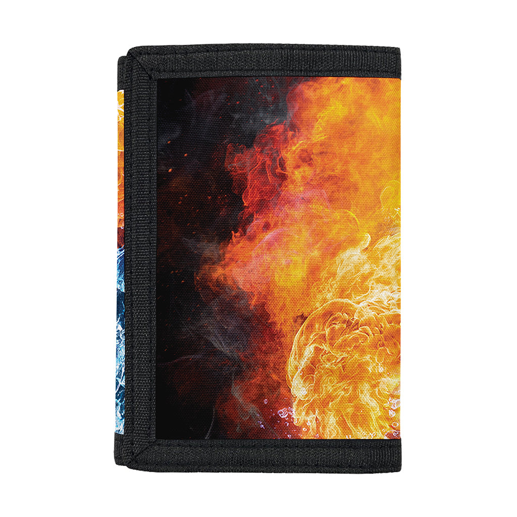 Fire And Water Yin Yang Print Trifold Wallet