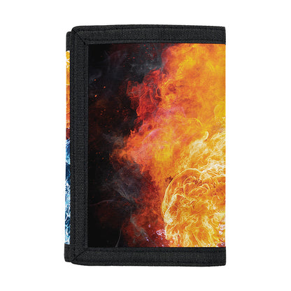 Fire And Water Yin Yang Print Trifold Wallet