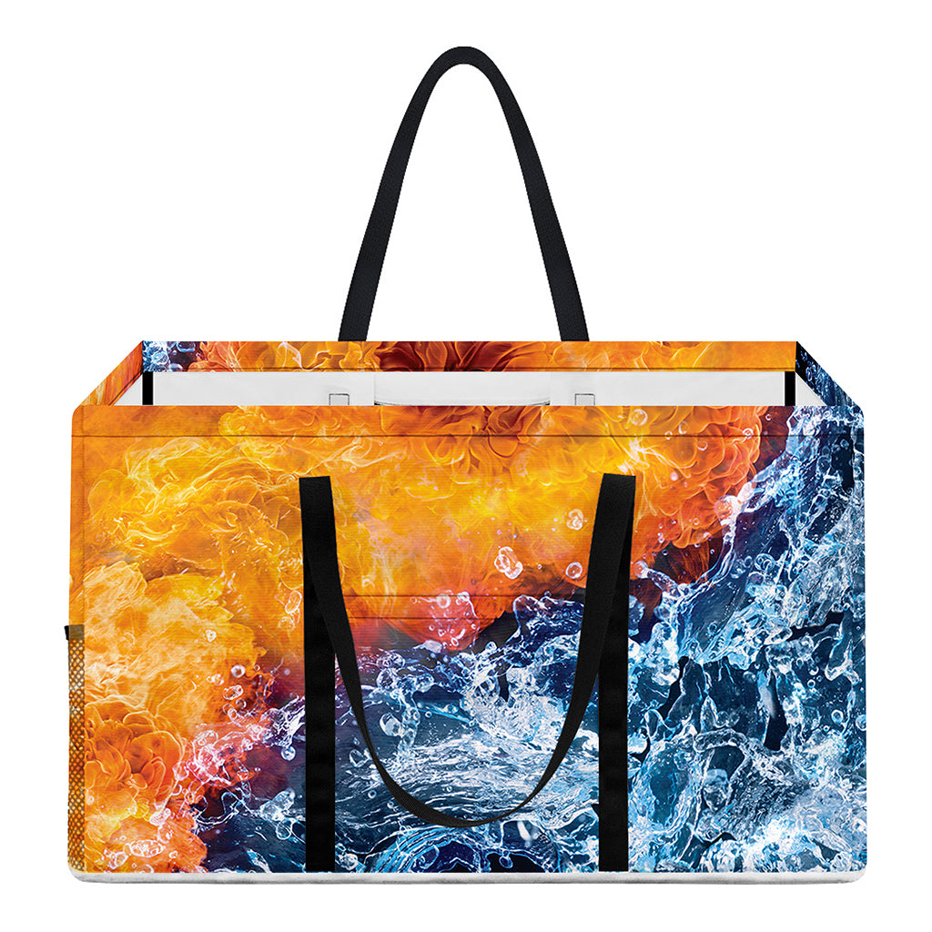 Fire And Water Yin Yang Print Utility Tote Bag