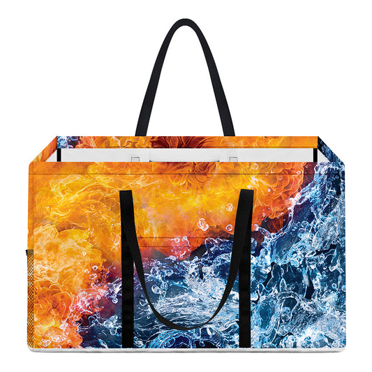 Fire And Water Yin Yang Print Utility Tote Bag