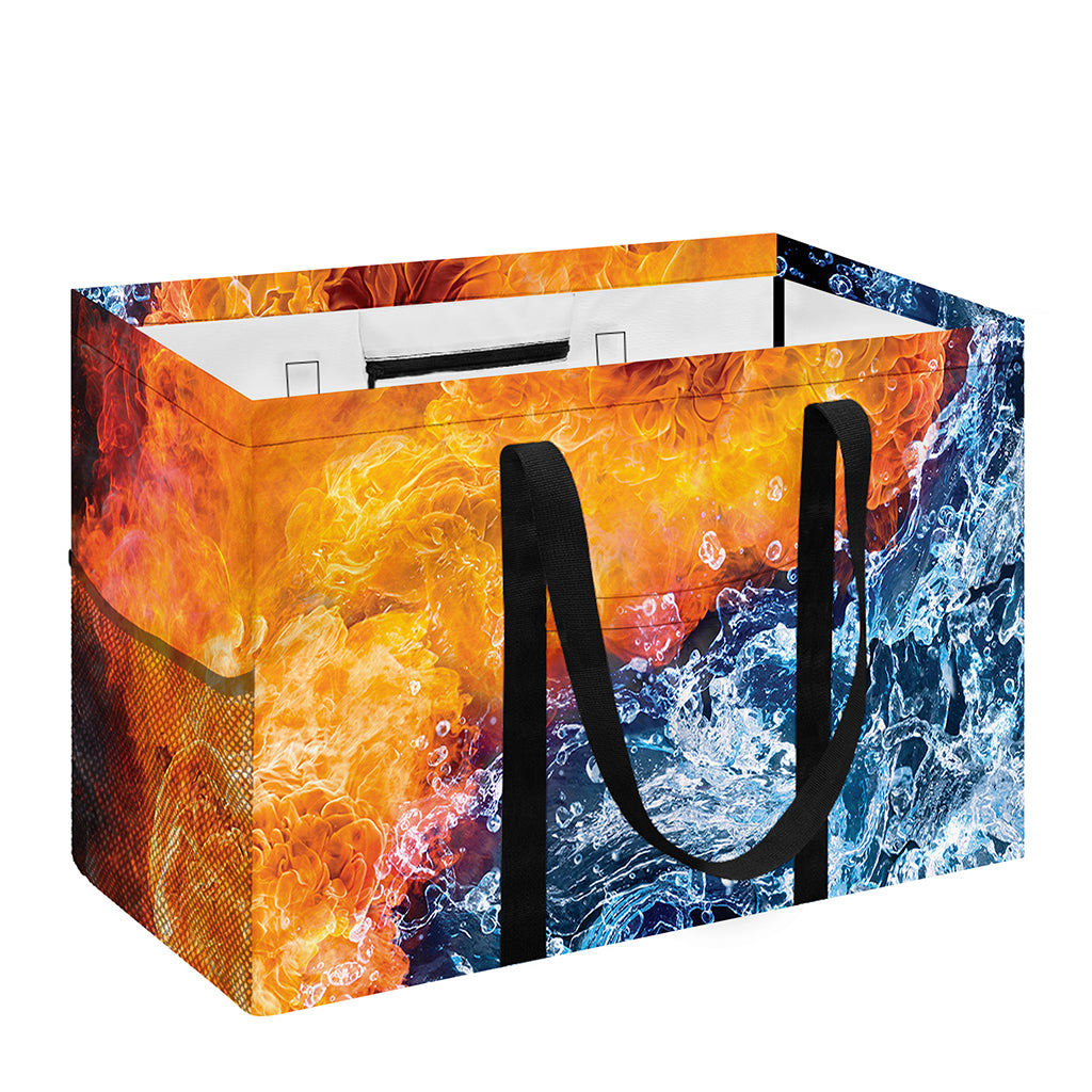 Fire And Water Yin Yang Print Utility Tote Bag