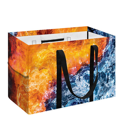 Fire And Water Yin Yang Print Utility Tote Bag