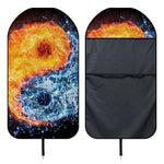 Fire And Water Yin Yang Print Waterproof Car Seat Cover