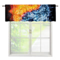 Fire And Water Yin Yang Print Window Valance