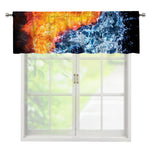 Fire And Water Yin Yang Print Window Valance