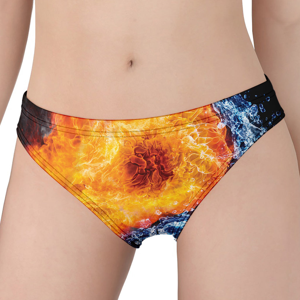 Fire And Water Yin Yang Print Women's Panties