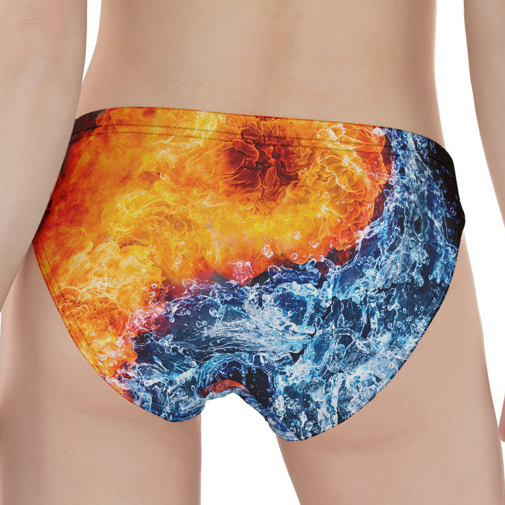 Fire And Water Yin Yang Print Women's Panties