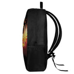 Fire Angel Wings Print 17 Inch Backpack