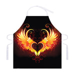 Fire Angel Wings Print Adjustable Apron