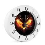 Fire Angel Wings Print Alarm Clock