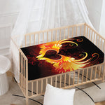 Fire Angel Wings Print Baby Crib Sheet