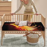 Fire Angel Wings Print Baby Crib Sheet